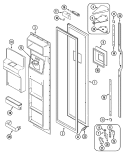 FREEZER DOOR Diagram and Parts List for GS24X8D3A DP84A Admiral Refrigerator
