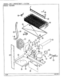 UNIT COMPARTMENT & SYSTEM Diagram and Parts List for RB190PW DG53A Admiral Refrigerator