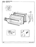 FREEZER DOOR Diagram and Parts List for RB21KN-4A BG71C Magic Chef Refrigerator