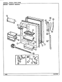 FRESH FOOD DOOR Diagram and Parts List for RB234PA DD87A Magic Chef Refrigerator