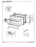 FREEZER DOOR Diagram and Parts List for RB17KA-2A BG31C Admiral Refrigerator