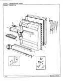 FRESH FOOD DOOR Diagram and Parts List for RB15KA-3S BF20A Amana Refrigerator