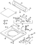 TOP Diagram and Parts List for LAT9704GGE  Maytag Washer