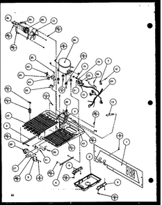 Machine Compartment Diagram and Parts List for SBD20K-P1117701W  Amana Refrigerator