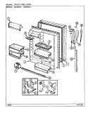 FRESH FOOD DOOR Diagram and Parts List for RB234RA DD94A Magic Chef Refrigerator
