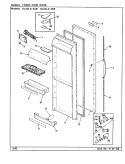 FRESH FOOD DOOR Diagram and Parts List for RC24LA-3AW BS82C Amana Refrigerator
