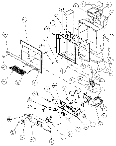 Ice And Water Cavity Diagram and Parts List for 36051-P1122003W  Amana Refrigerator