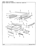 CHEST OF DRAWERS Diagram and Parts List for RB23KN-4AW BG97B Admiral Refrigerator