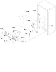 Cabinet Back Diagram and Parts List for BRF20VSE-P1321303WS  Amana Refrigerator