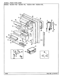 FRESH FOOD DOOR Diagram and Parts List for RB23KA-4AW BG98B Admiral Refrigerator