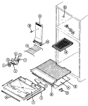 FREEZER COMPARTMENT Diagram and Parts List for GT15X4XA DF12A Admiral Refrigerator