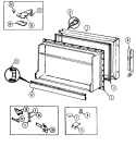 FREEZER DOOR Diagram and Parts List for GT15X4XA DF12A Admiral Refrigerator