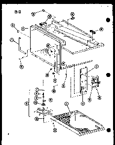 Antenna Assembly Diagram and Parts List for RR-1010 P75414-2M Amana Microwave