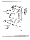 FRESH FOOD DOOR Diagram and Parts List for RB15LA-0A BG06E Amana Refrigerator