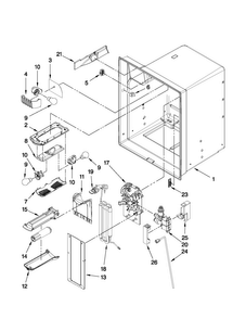 Refrigerator Liner Parts Diagram and Parts List for MFI2269VEB5  Maytag Refrigerator