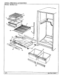 SHELVES & ACCESSORIES Diagram and Parts List for RB19KA-2A CG58A Admiral Refrigerator