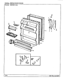 FRESH FOOD DOOR Diagram and Parts List for RB19KA-2A CG58A Admiral Refrigerator