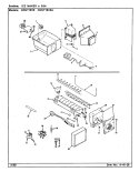 ICE MAKER & BIN Diagram and Parts List for CDNT18V9 CC44A Admiral Refrigerator