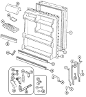 FRESH FOOD DOOR Diagram and Parts List for AT19N8M  Admiral Refrigerator