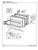 FREEZER DOOR Diagram and Parts List for RBE19KA-3A CG61A Admiral Refrigerator