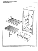 SHELVES & ACCESSORIES Diagram and Parts List for RB19KA-1AL CG52A Admiral Refrigerator