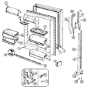 FRESH FOOD DOOR Diagram and Parts List for RTEA198AAM  Admiral Refrigerator