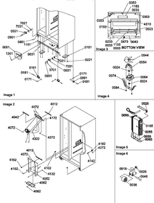 Drain Systems, Rollers, And Evaporator Assy Diagram and Parts List for SRDE327S3E-P1307106WE  Amana Refrigerator