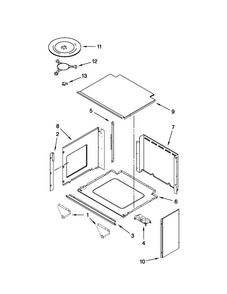 Top Support And Turntable Parts Diagram and Parts List for JMW2330WS00  Jenn-Air Microwave