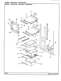 SHELVES & ACCESSORIES Diagram and Parts List for BDNS24L9K BN92F Admiral Refrigerator