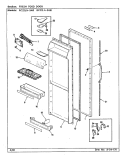 FRESH FOOD DOOR Diagram and Parts List for RC22LA-3AW CS32A Admiral Refrigerator