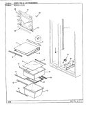 FRESH FOOD COMPARTMENT Diagram and Parts List for RC20LA-3AW BS10B Admiral Refrigerator