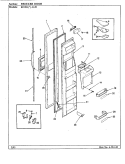 FRESH FOOD DOOR Diagram and Parts List for RC20LA-3AW BS10B Admiral Refrigerator