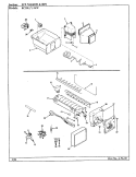 ICE MAKER & BIN Diagram and Parts List for RC20LA-3AW BS10B Admiral Refrigerator