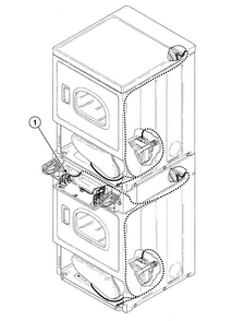 Harnesses 1 Diagram and Parts List for SSG809LF  Speed Queen Dryer