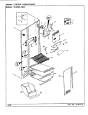 FREEZER COMPARTMENT Diagram and Parts List for RC22KN-3BW CS35A Admiral Refrigerator
