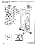 FRESH FOOD COMPARTMENT Diagram and Parts List for KRB18KA4W3 BF42B Admiral Refrigerator