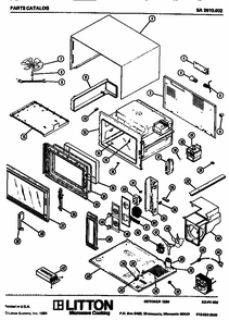 Replacement Parts Diagram and Parts List for SA2010002  Amana Microwave