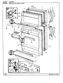 DOORS Diagram and Parts List for RB15LA-0A BG06C Amana Refrigerator