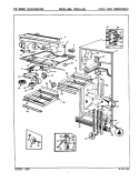 FRESH FOOD COMPARTMENT Diagram and Parts List for RB23JN-4AW 9A85A Admiral Refrigerator