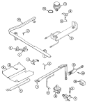 Part Location Diagram of WP74006427 Whirlpool Dual Outlet Oven Safety Valve