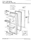 FRESH FOOD DOOR Diagram and Parts List for RC22LA-3AW BS32A Admiral Refrigerator