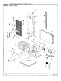UNIT COMPARTMENT & SYSTEM Diagram and Parts List for RC22LA-3AW BS32D Admiral Refrigerator