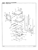 SHELVES & ACCESSORIES Diagram and Parts List for RC22LA-3AW BS32D Admiral Refrigerator