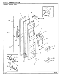 FREEZER DOOR Diagram and Parts List for RC22LA-3AW BS32D Admiral Refrigerator