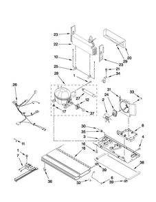 Unit Parts Diagram and Parts List for MFF2558VEB5  Maytag Refrigerator