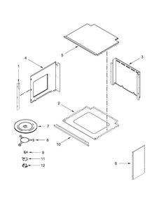 Top Support And Turntable Parts Diagram and Parts List for JMW2430WP03  Jenn-Air Microwave