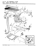 UNIT COMPARTMENT & SYSTEM Diagram and Parts List for RB18KA-4BW BG46A Admiral Refrigerator