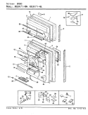 DOORS Diagram and Parts List for RB18KA-4BW BG46A Admiral Refrigerator