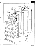 FRESH FOOD DOOR Diagram and Parts List for RNC20AA-3A 2L46A Magic Chef Refrigerator