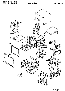 Replacement Parts Diagram and Parts List for WG1165700  Amana Microwave